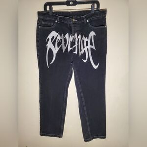 Revenge Embroidered jeans Size Xl